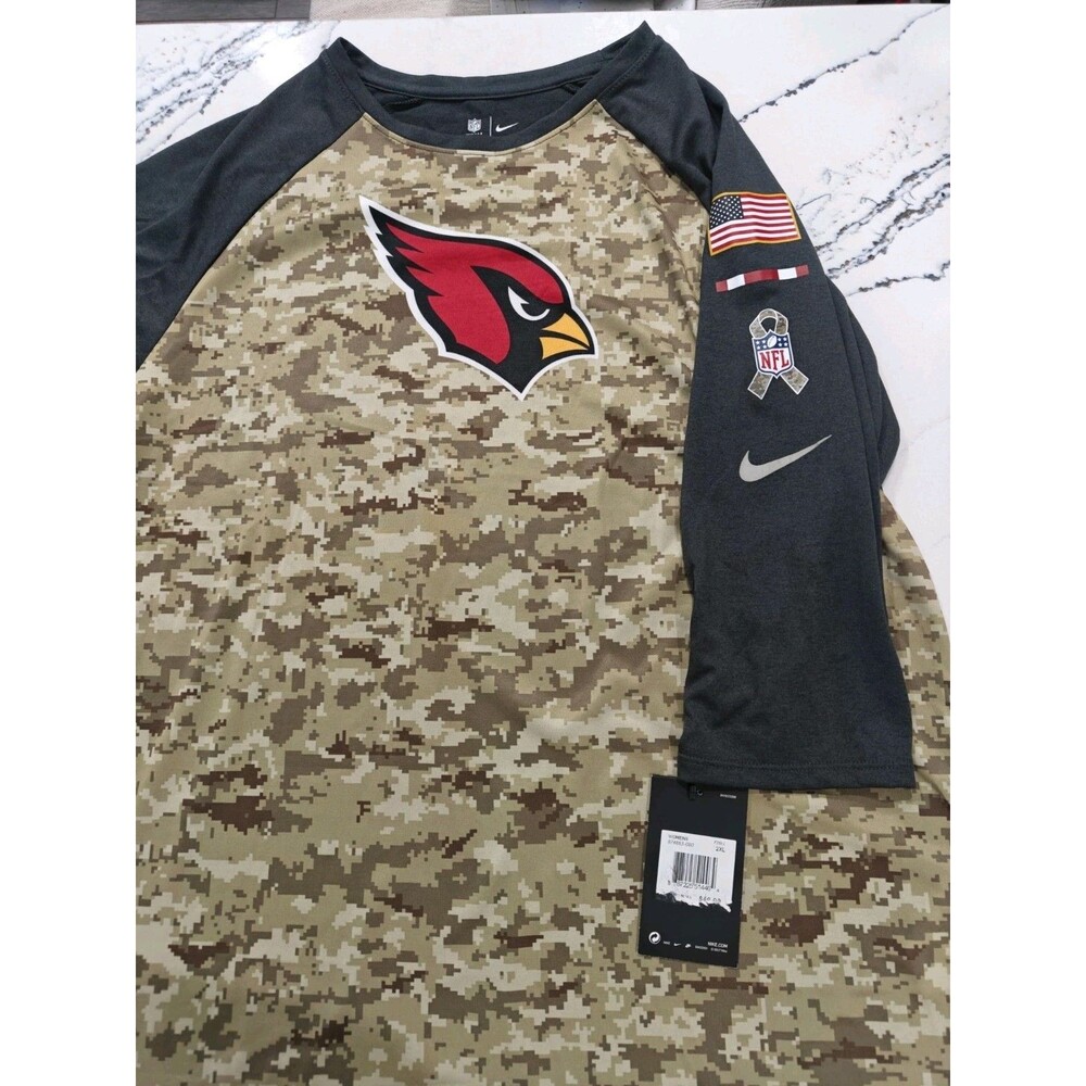 New Arizona Cardinals Nike Shirt Men Medium Women 2XL Camo Salute to Service